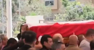 بالصور.. تشييع هاني شاكر الى مثواه الاخير ملفوفاً بالعلم المصري