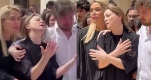 انهيار نورا رحال في وداع ابنها